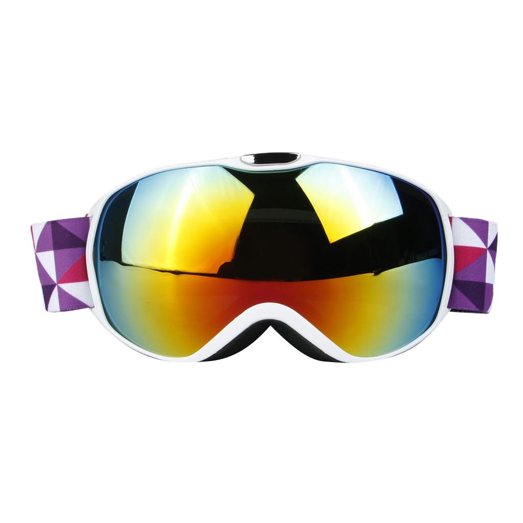 Skibrille Snowboardbrille Sportbrille Goggle Anti Fog Doppelscheibe Farbe 