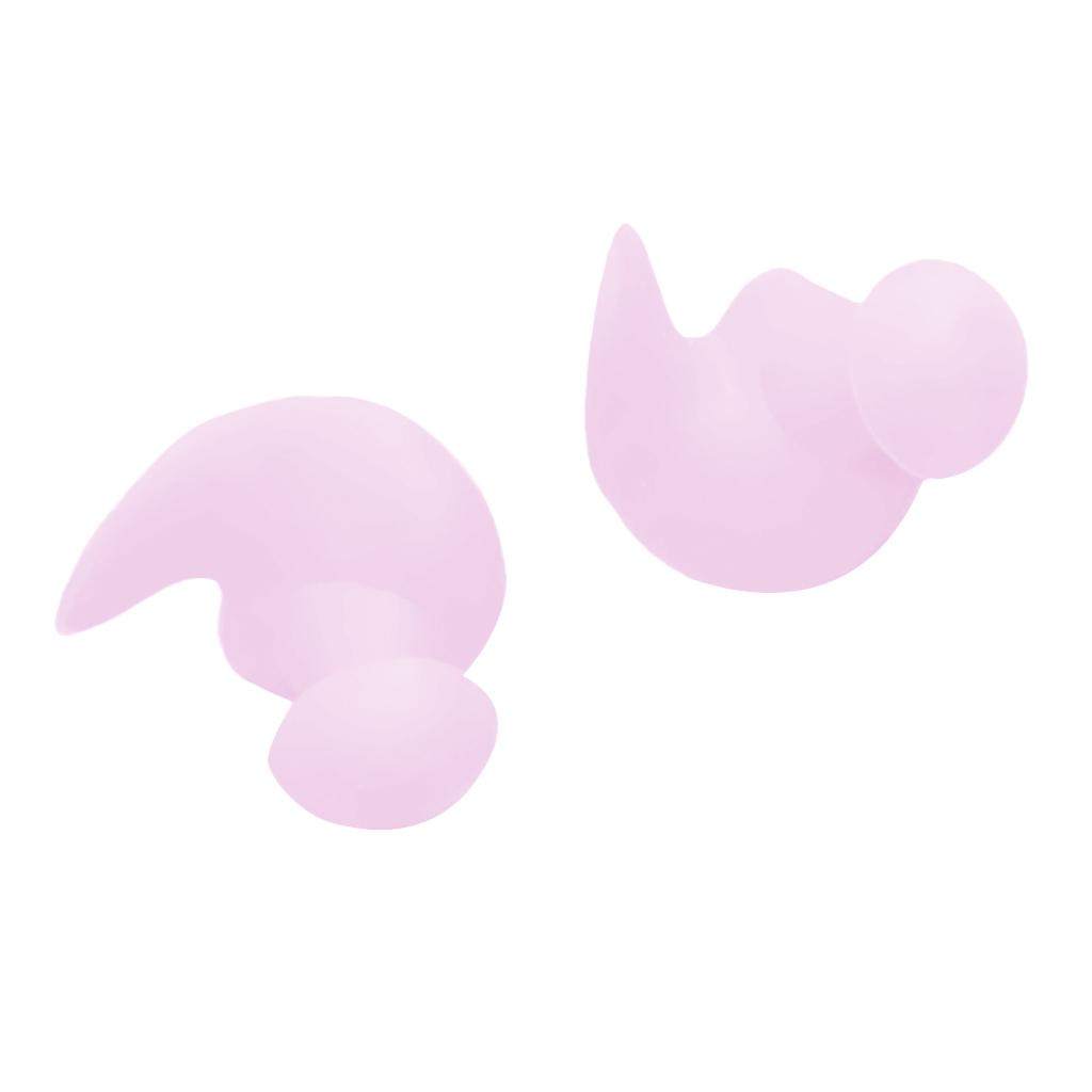 Swimming Ear Plug Silicone Ears Plugs Hearing Protector with Case Pink