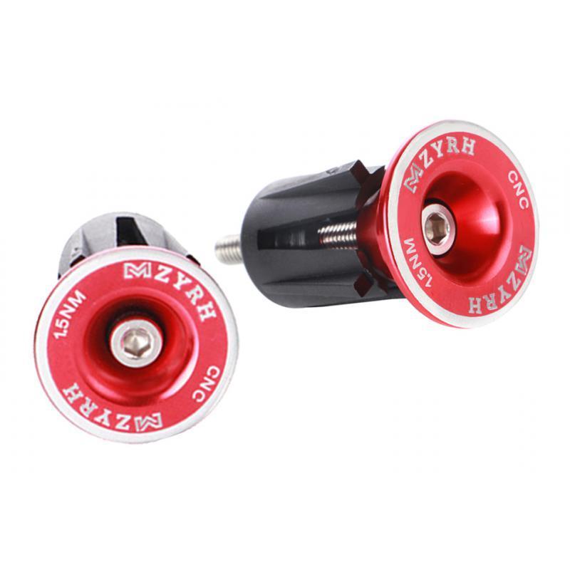 2pcs Aluminum Bike Handlebar Grips Cap Plug Handle Bar Caps End Plugs Stoppers