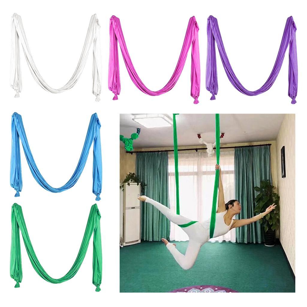 Pilates Yoga Flying Swing Aerial Yoga Hammock Silk Fabric White