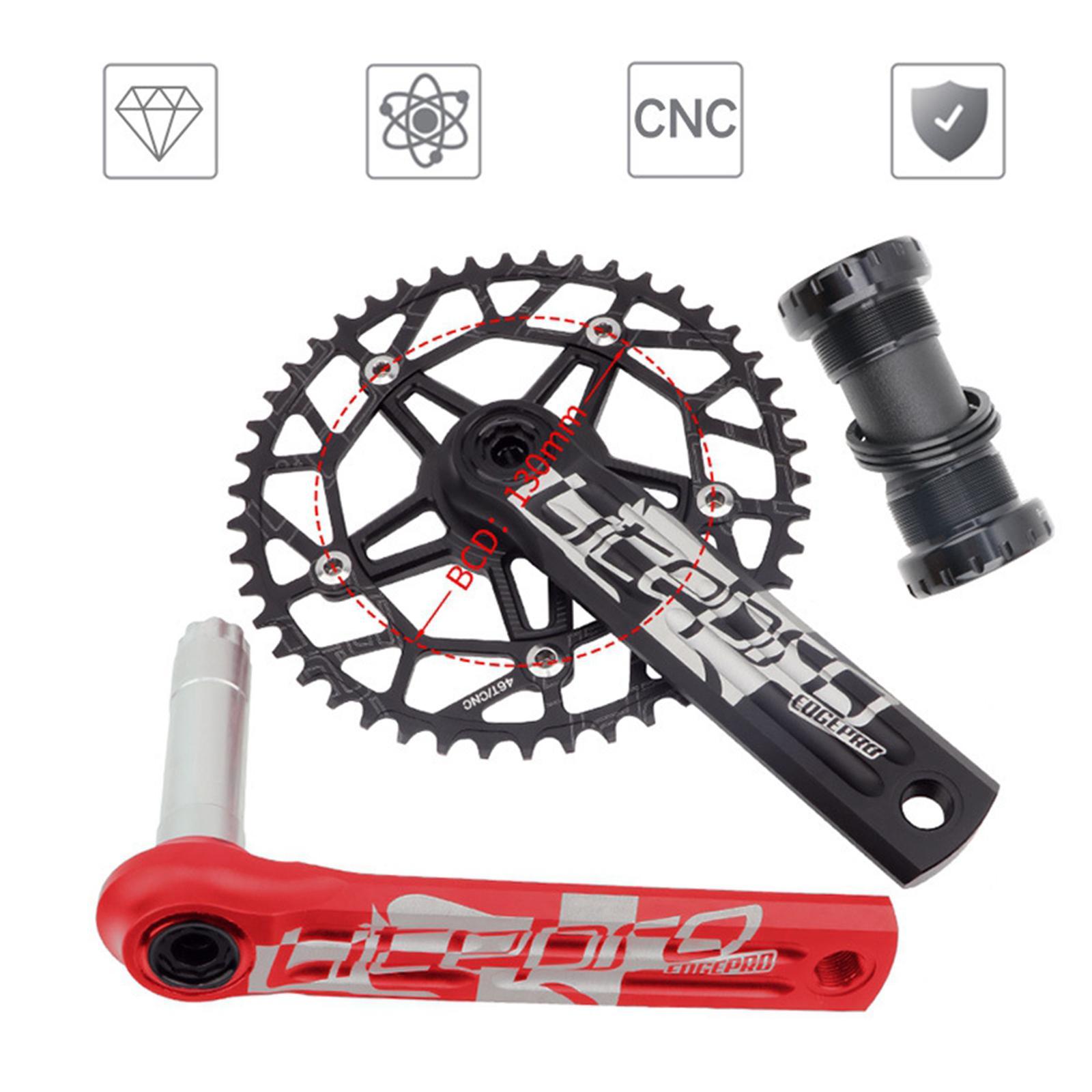 Bike Crank set 170mm Hollow BB Bottom Bracket 130bcd Crank Arm Red