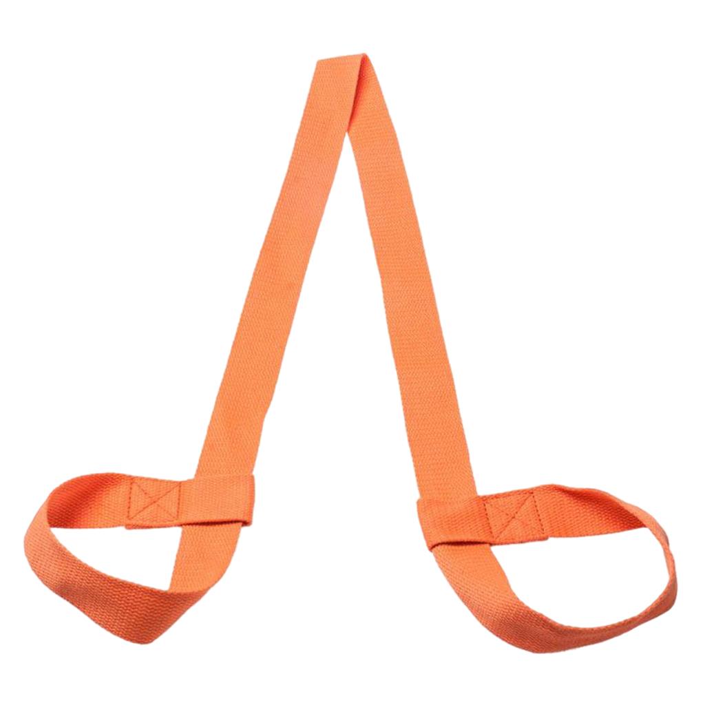 Cotton Yoga Mat Strap Pilates Mat Carrier Fitness Stretchy Loop Orange