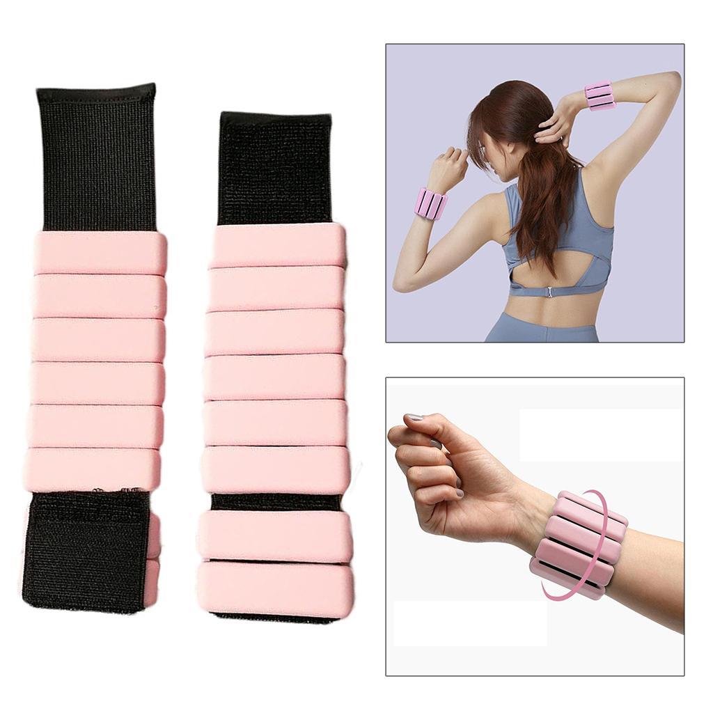 Ankle Wrist Weights Adjustable Leg Arm Exercise Training Walking Pink