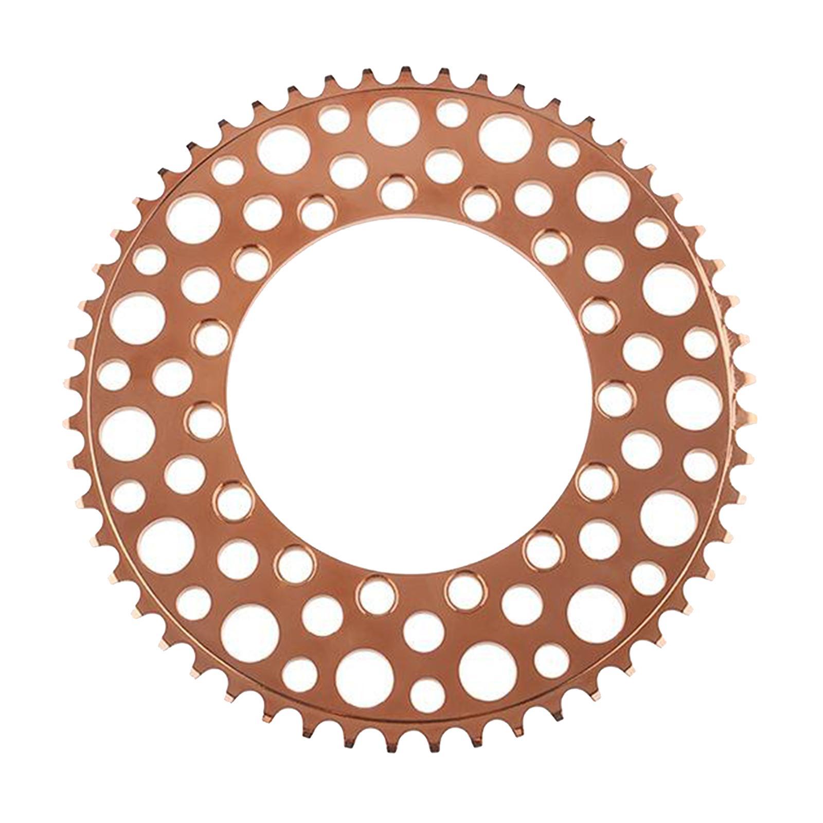 Bike Chainring 130BCD High Strength Chainwheel Sprockets Rose Gold_54T