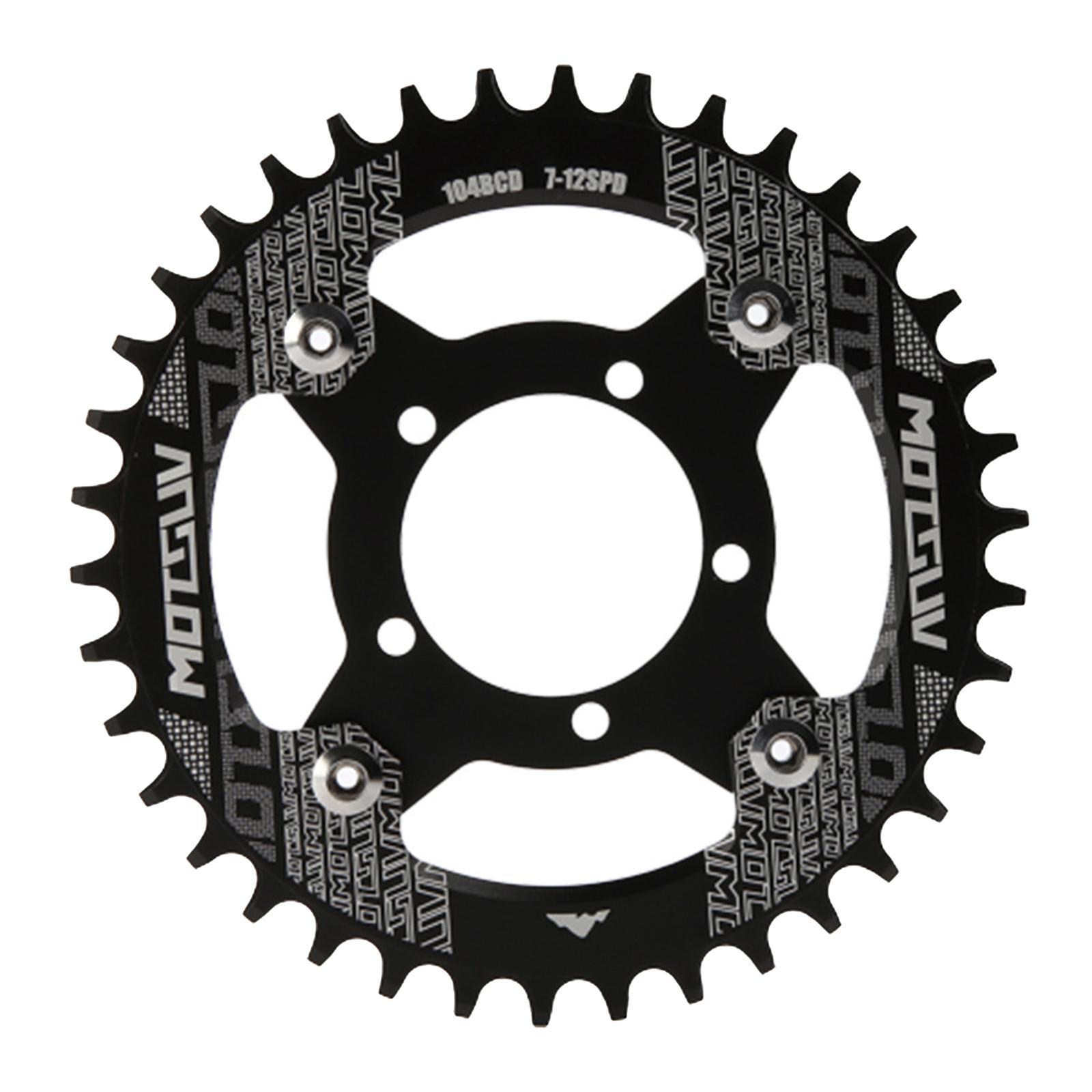 Strong E-Bike Chainring 32T~42T 104BCD Round Chainwheel Sprockets Chain Ring Black 34T