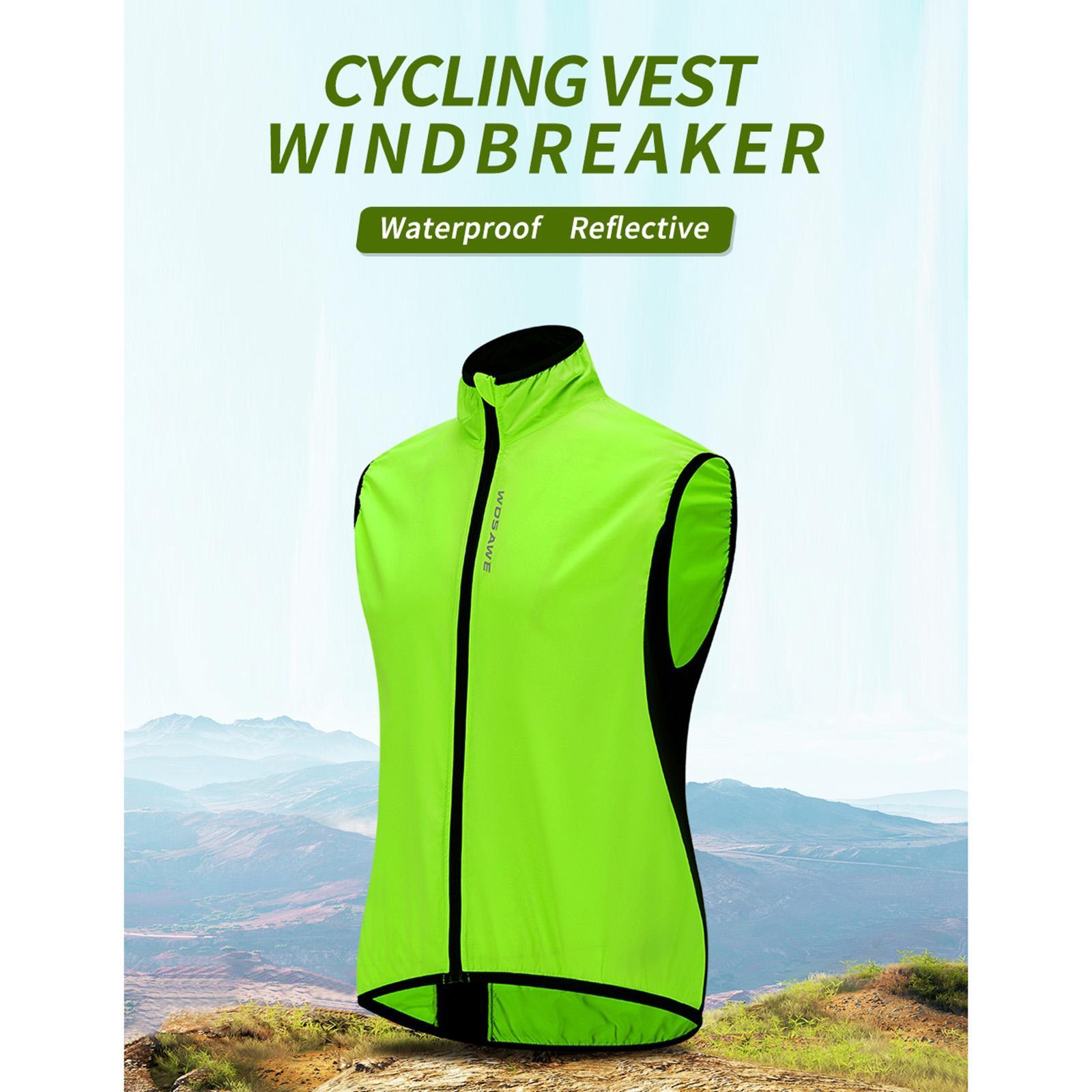 Waterproof High Visibility Reflective Safety Vest Walking Biking Work XXL