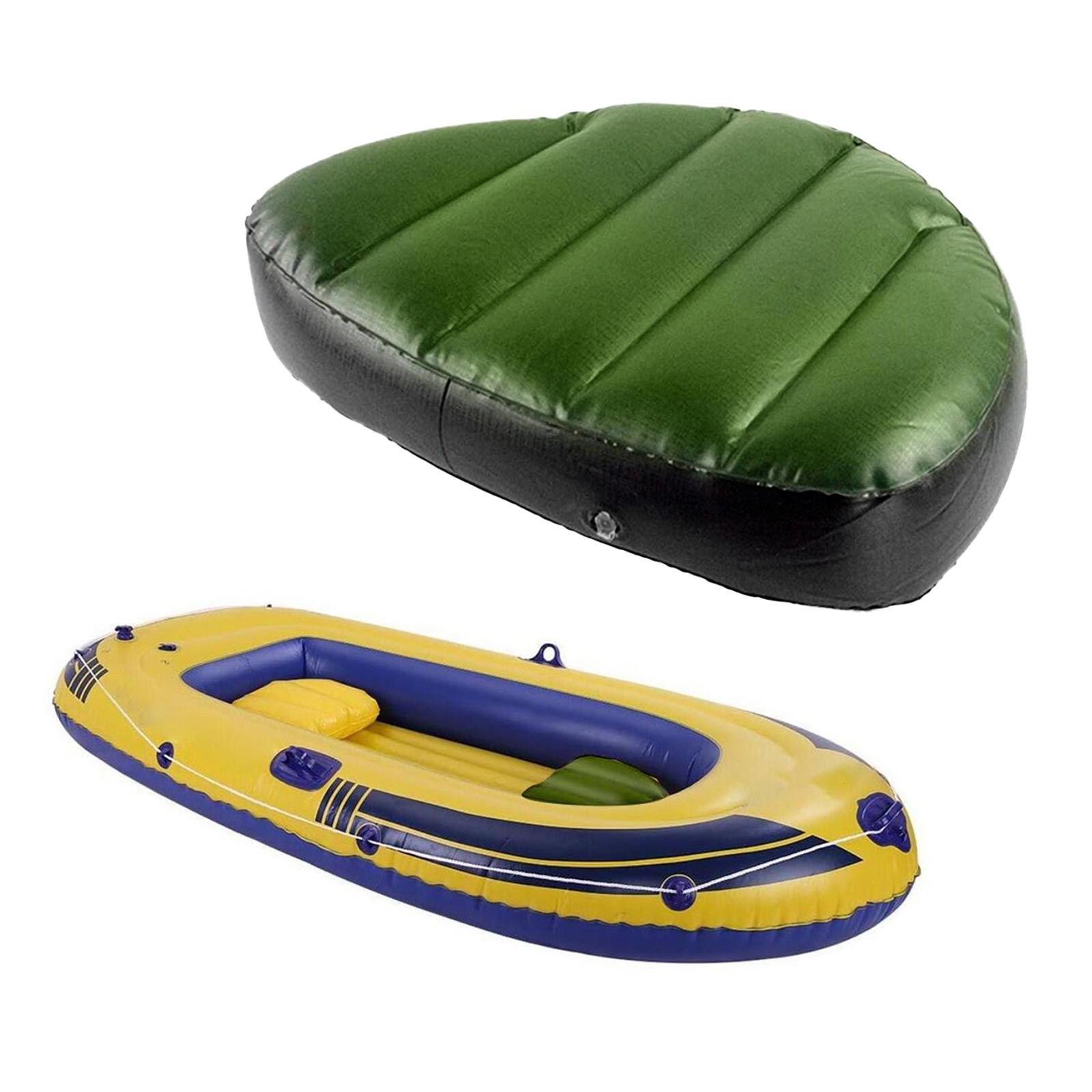 Inflatable Seat Cushion Boat Air Seat Pad For Fishing Camping Black+Green