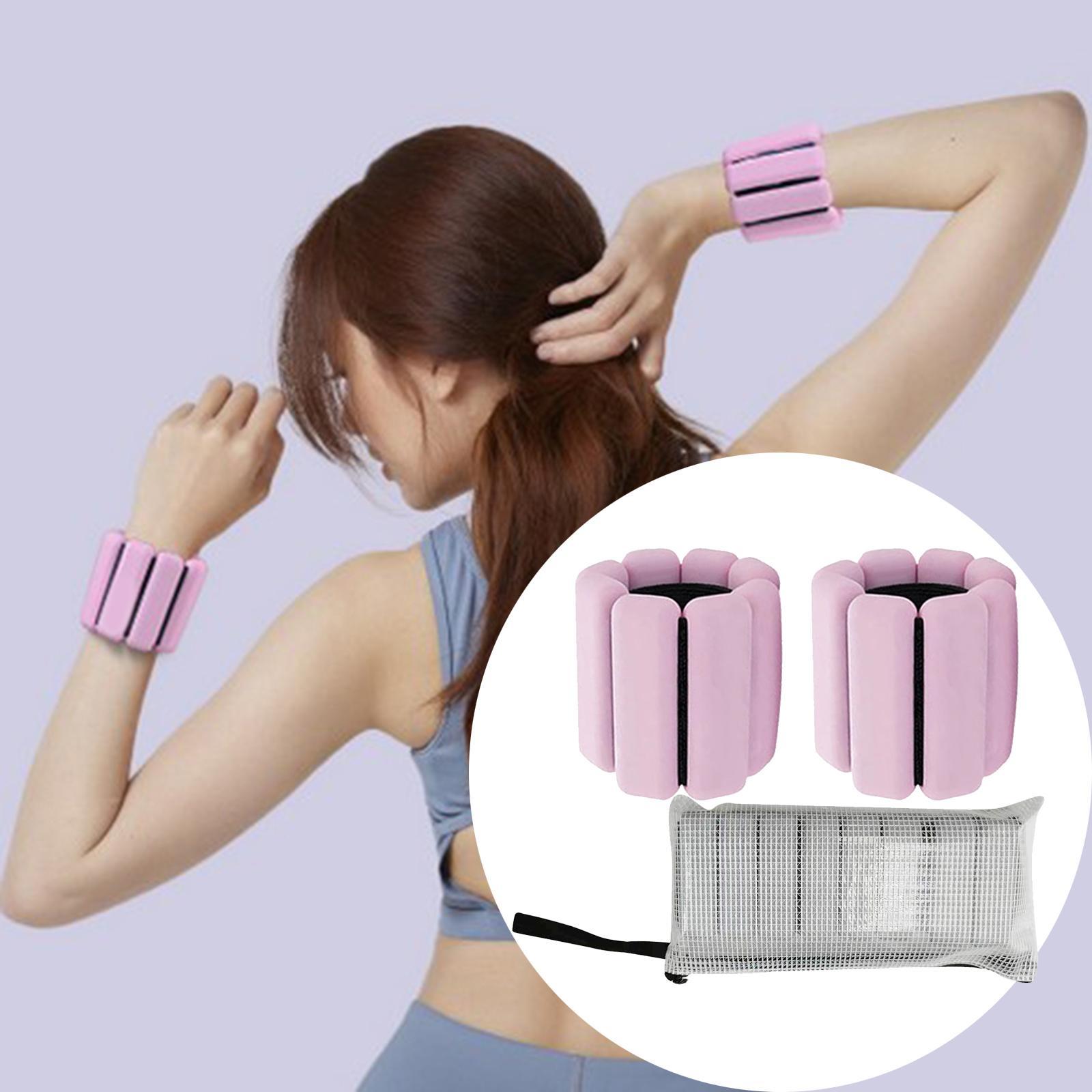 Wrist Weights Bracelet Gym Exercise Yoga Fitness Training Running Pink 2pcs