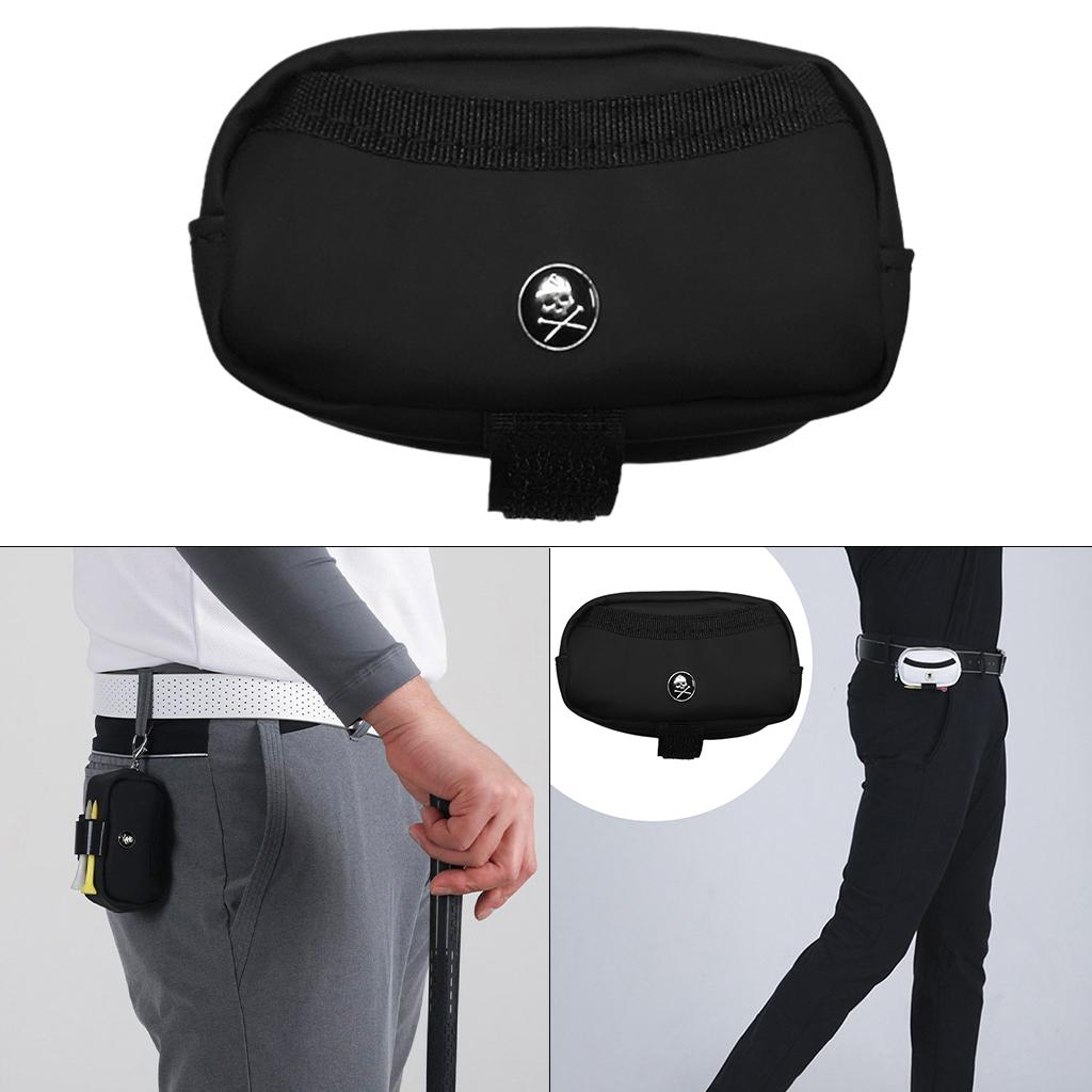 Golf Ball Carry Bag Small Portable Waterproof Golf Ball Holder Sack Black