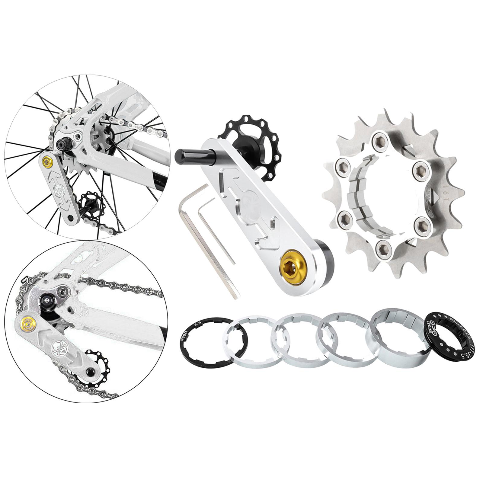 Bike Single Speed Cassette Cog MTB Bicycle Chain Tensioner Silver 16T