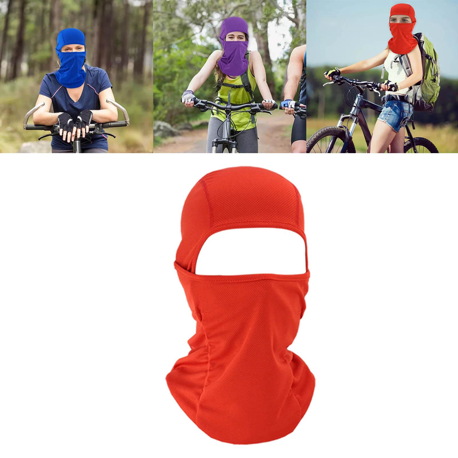 Lightweight Full Face Mask Balaclava Head Cover Motorcycle Sports Red