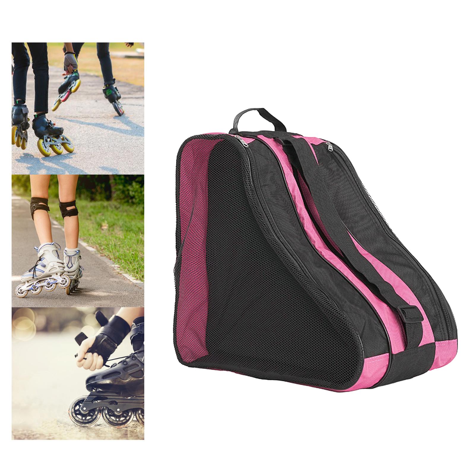 Skating Shoes Bag Handbag Breathable 3 Layers Inline Skate Carry Bag Case Blue Mesh