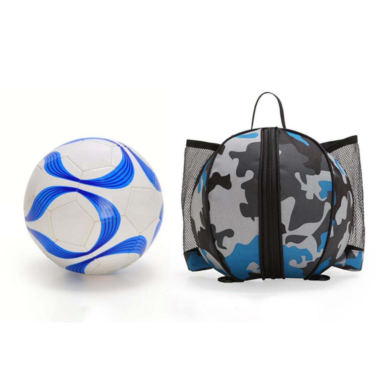 Basketball Bag Backpack Waterproof Mesh Pockets for Football Volleyball blue