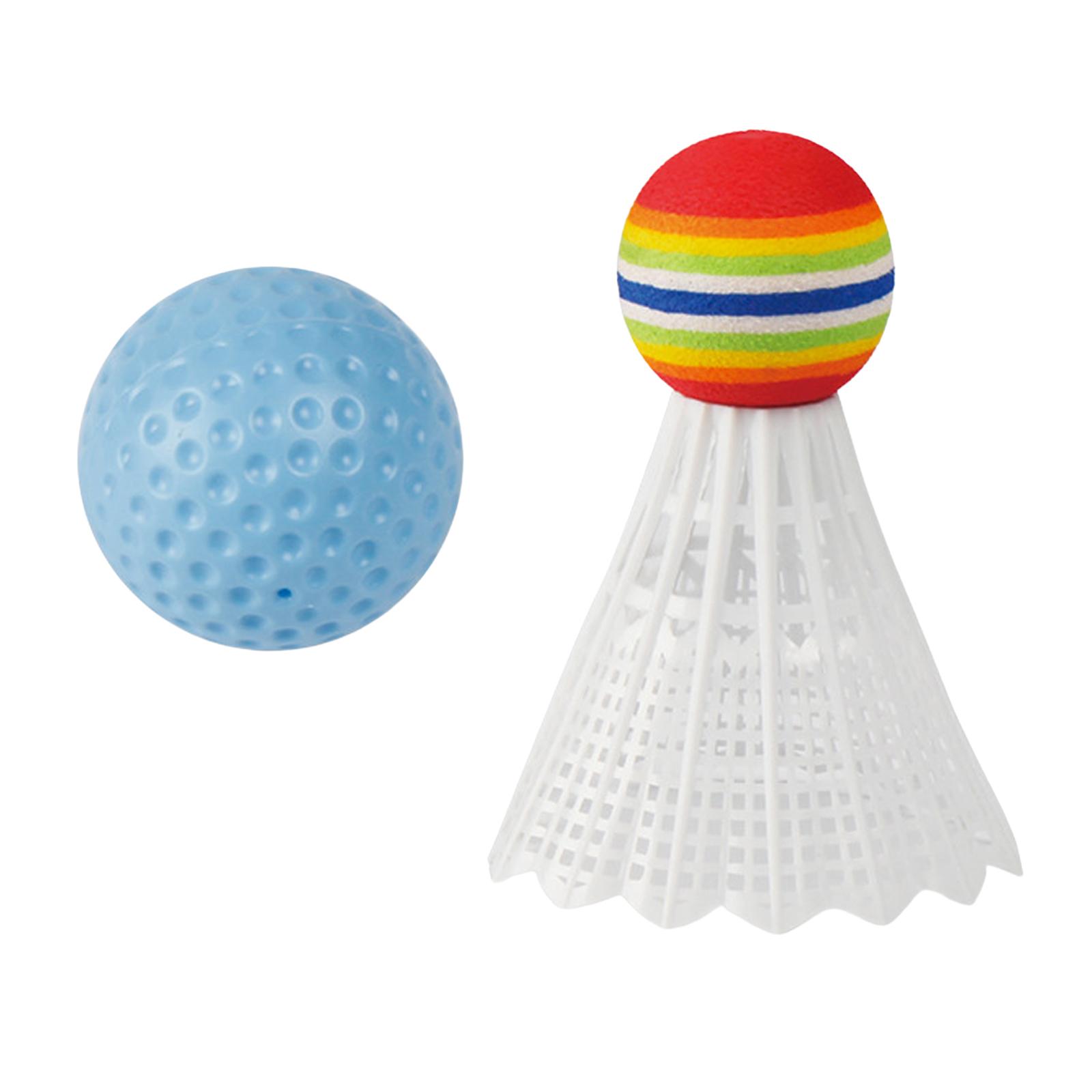 Durable Children's Badminton Tennis Set, Ball Shuttlecock Racket for Training Blue Pink