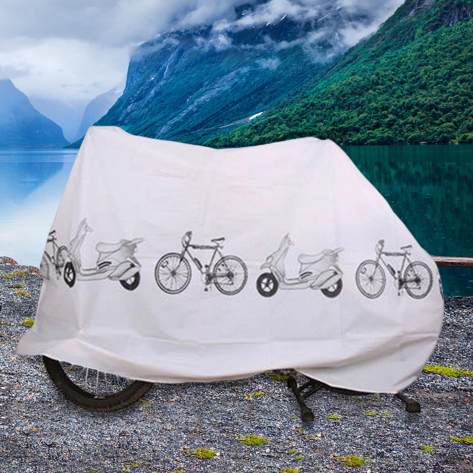 Durable Road Bike Cover Waterproof Sun Protection Storage Dustproof Raincoat White