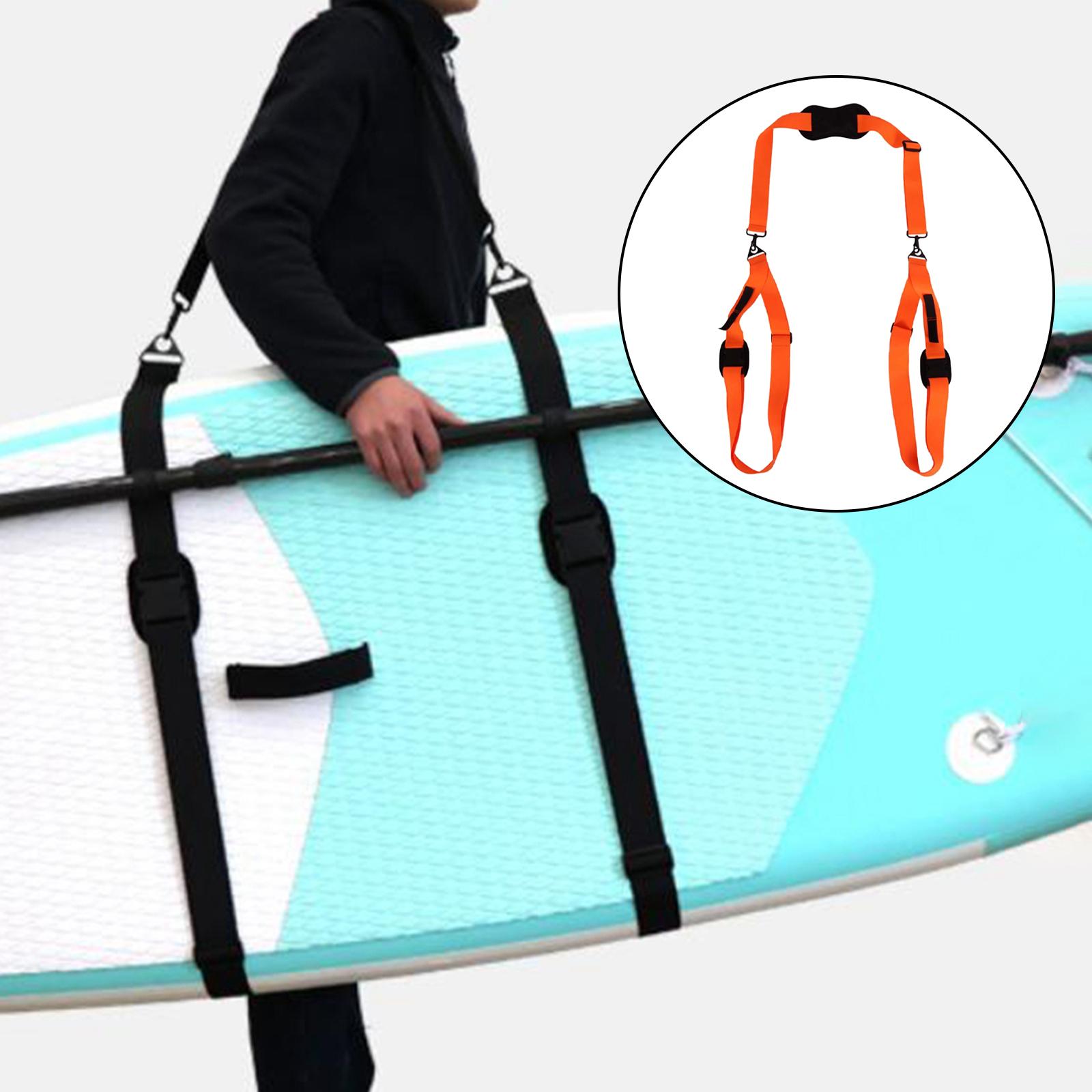 Paddleboard Carry Strap Padded Carry Belt Skimboard Surfboard Shoulder Strap Orange