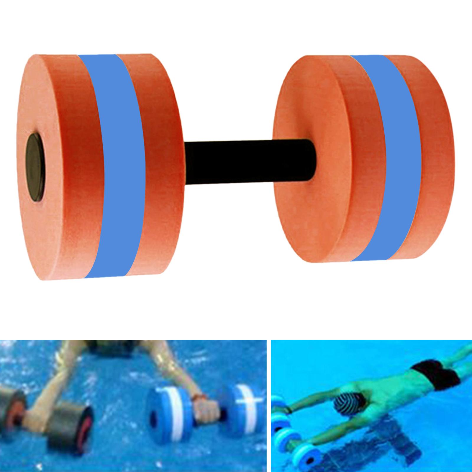 Aquatic Dumbbell Water Dumbells Aquatic Barbell Float Men Women Swim Barbell Orange