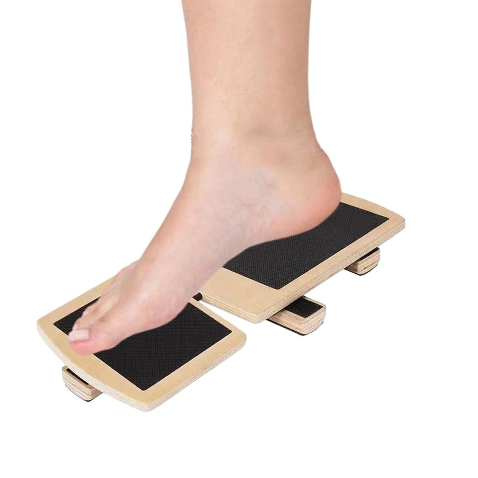 Wood Balance Board Portable Stability Trainer Ankle Foot Stretcher Women Men