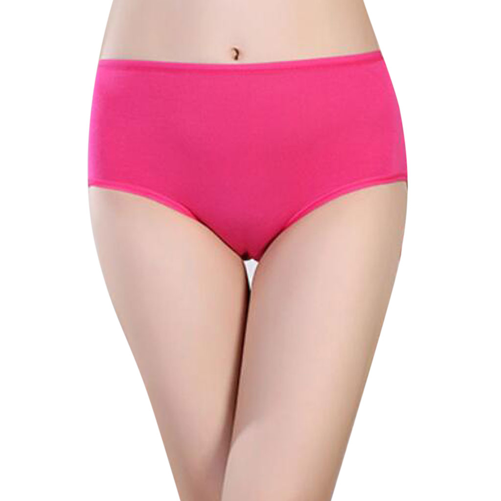 Womens Menstrual Period Leakproof Briefs Seamless Panties Rose Red M