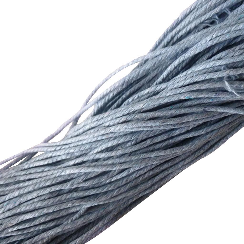 10M Light Blue Waxed Cotton Rope String Jewelry Bracelet Making 2mm
