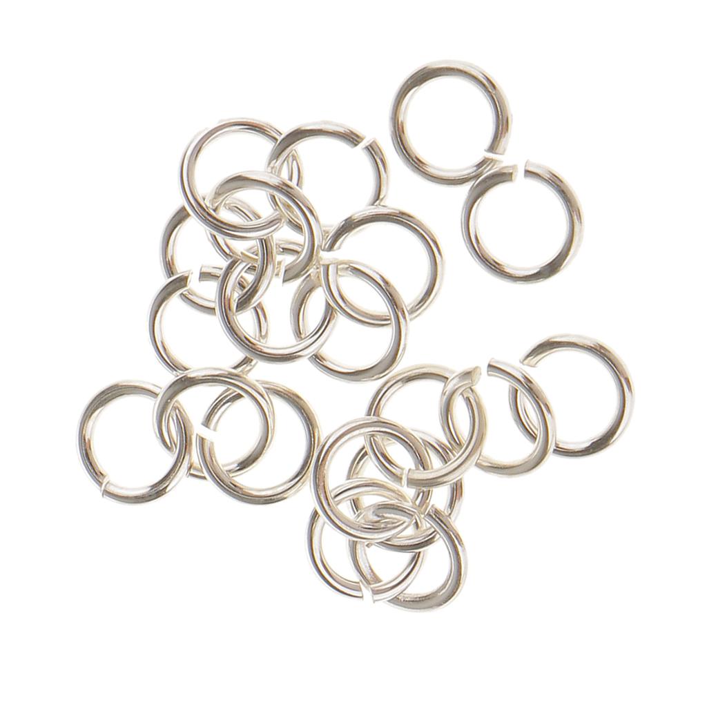 40x S925 Jump Rings Jewelry Making Necklace Bracelets Connecting Rings 3,4mm