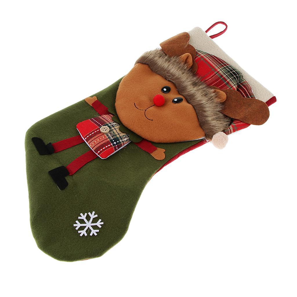 Cute Festive Christmas Stocking Gift Santa Claus Snowman ...