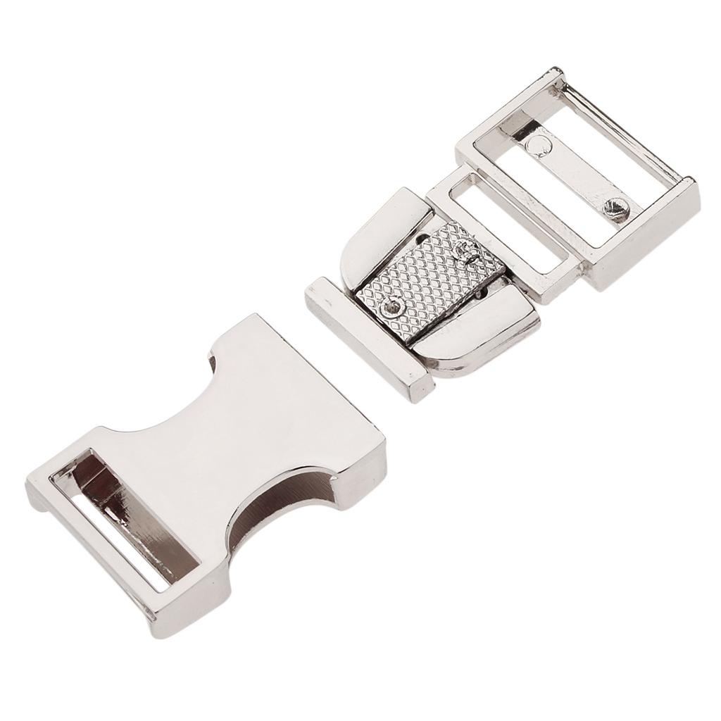 2xMetal Bag Webbing Belt Buckle Clip Clasp Inner diameter 19mm Silver