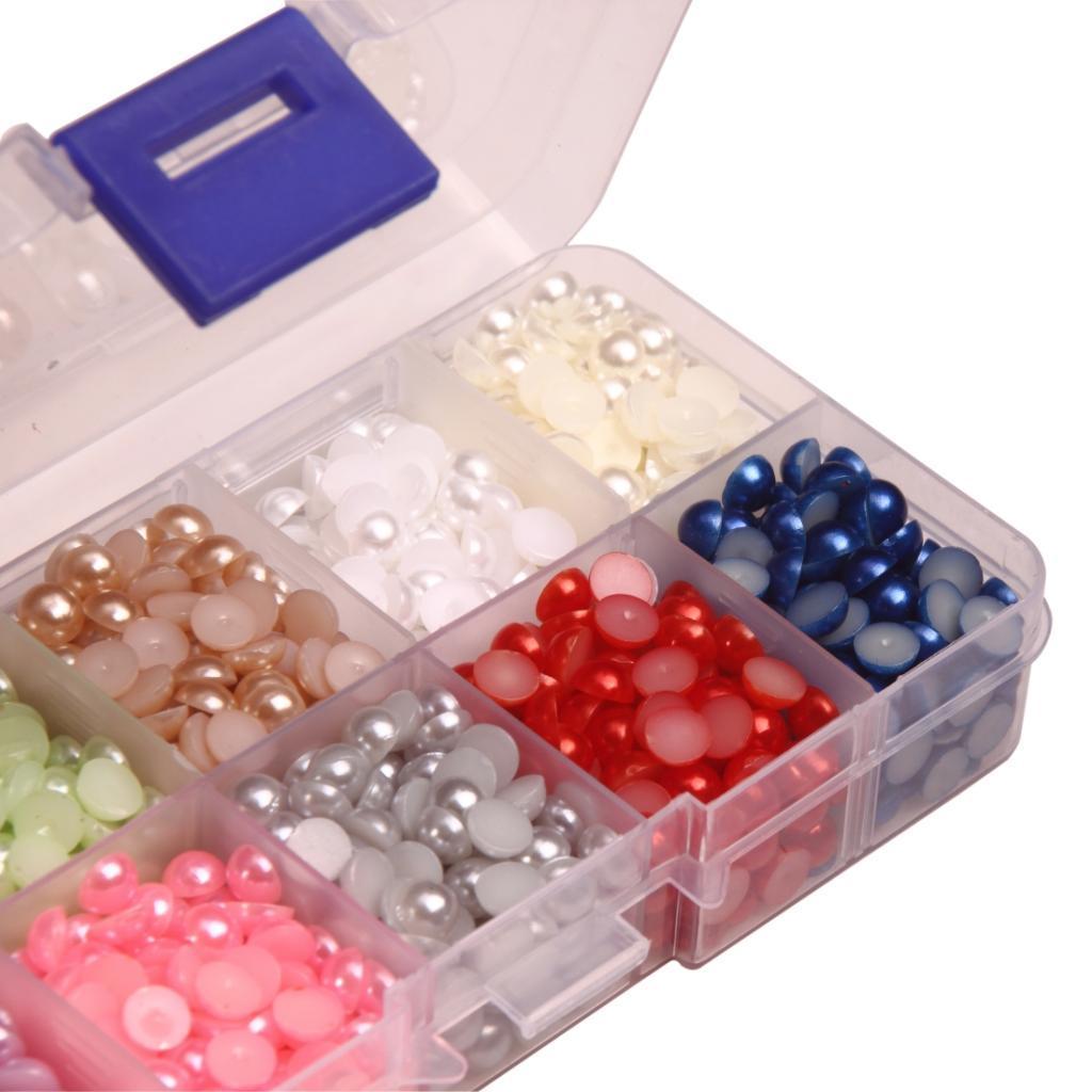 Wholesale Bulk Flat Back Half Round Handmade Pearls Scrapbook ABS Bead