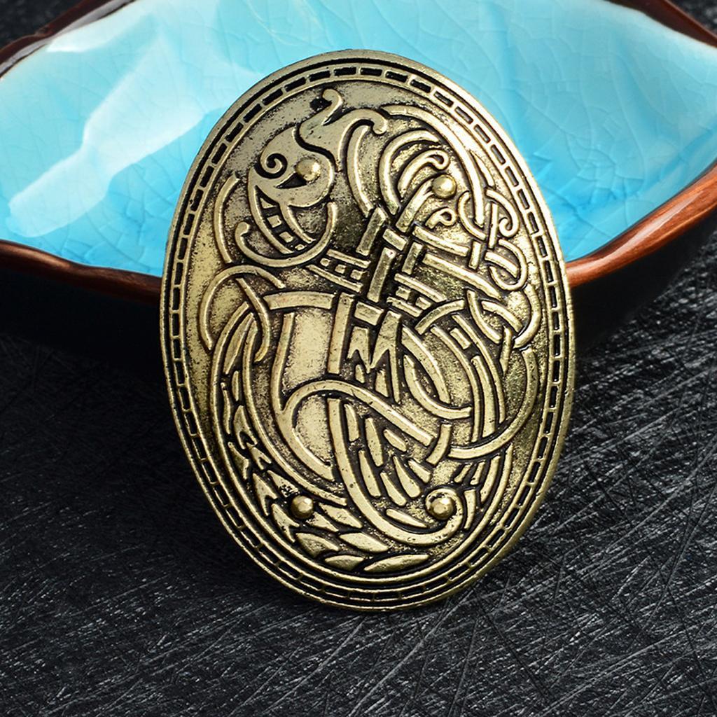 Medieval Viking Brooch Pin Norse Jewelry Pagan Amulet Wiccan Oval ...