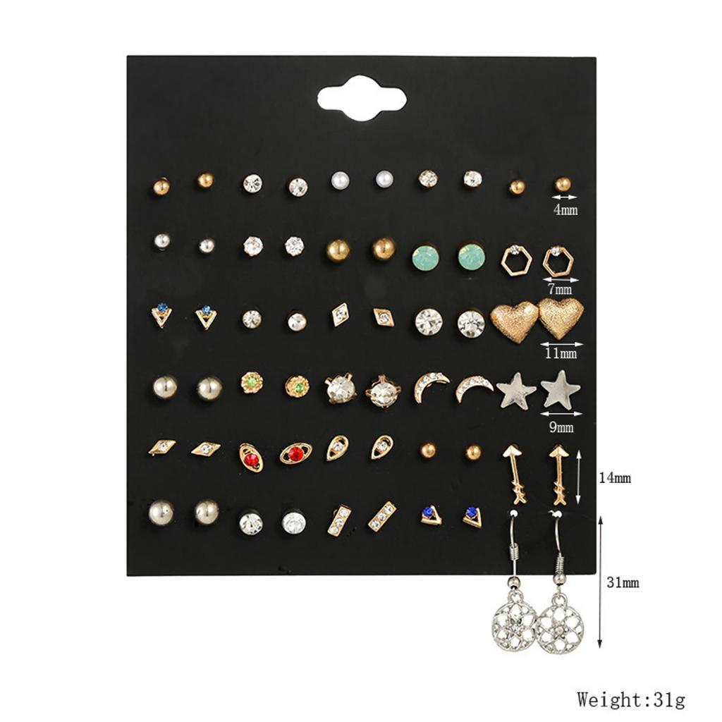 20pairs/30 Pairs Fashion Trend Ear Studs Dangle Jewelry Set  Style01