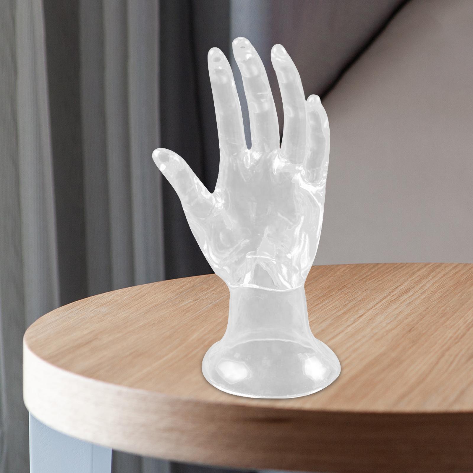 Mannequin Hand Jewelry Display Holder Organizer Rack for Rings Transparent