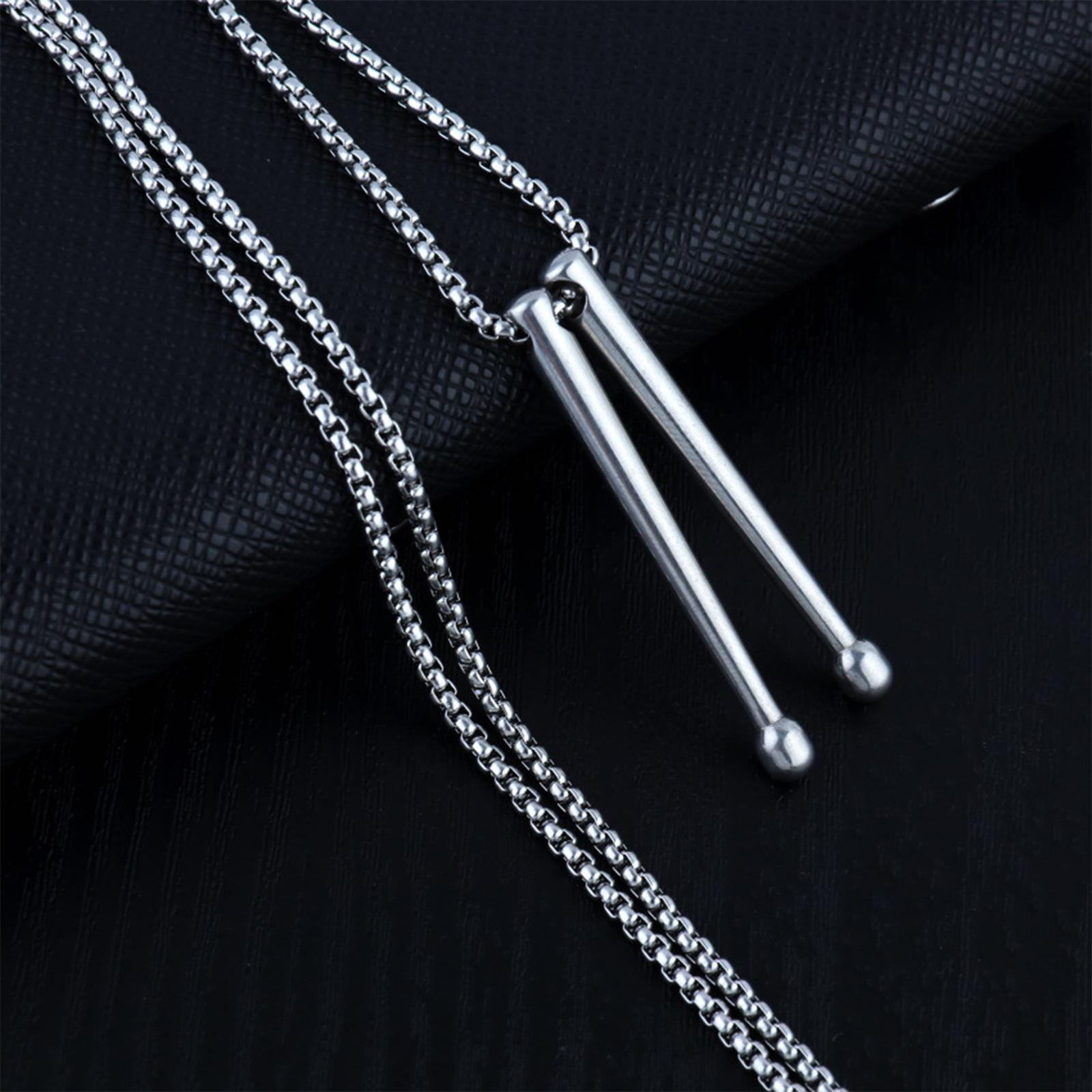 Drummer Necklace Drummer Gifts Fashion for Attending Events Nightclub Dating