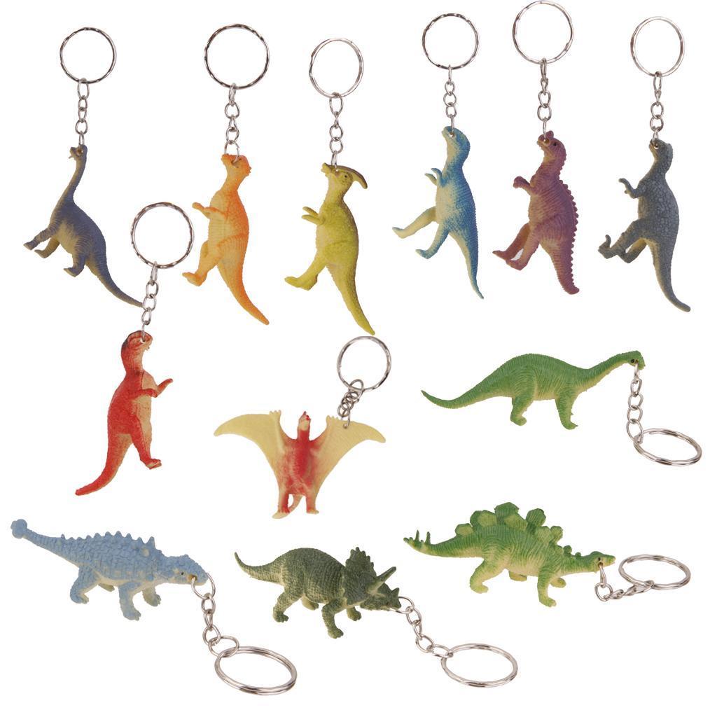 12pcs Dinosaur Keyrings