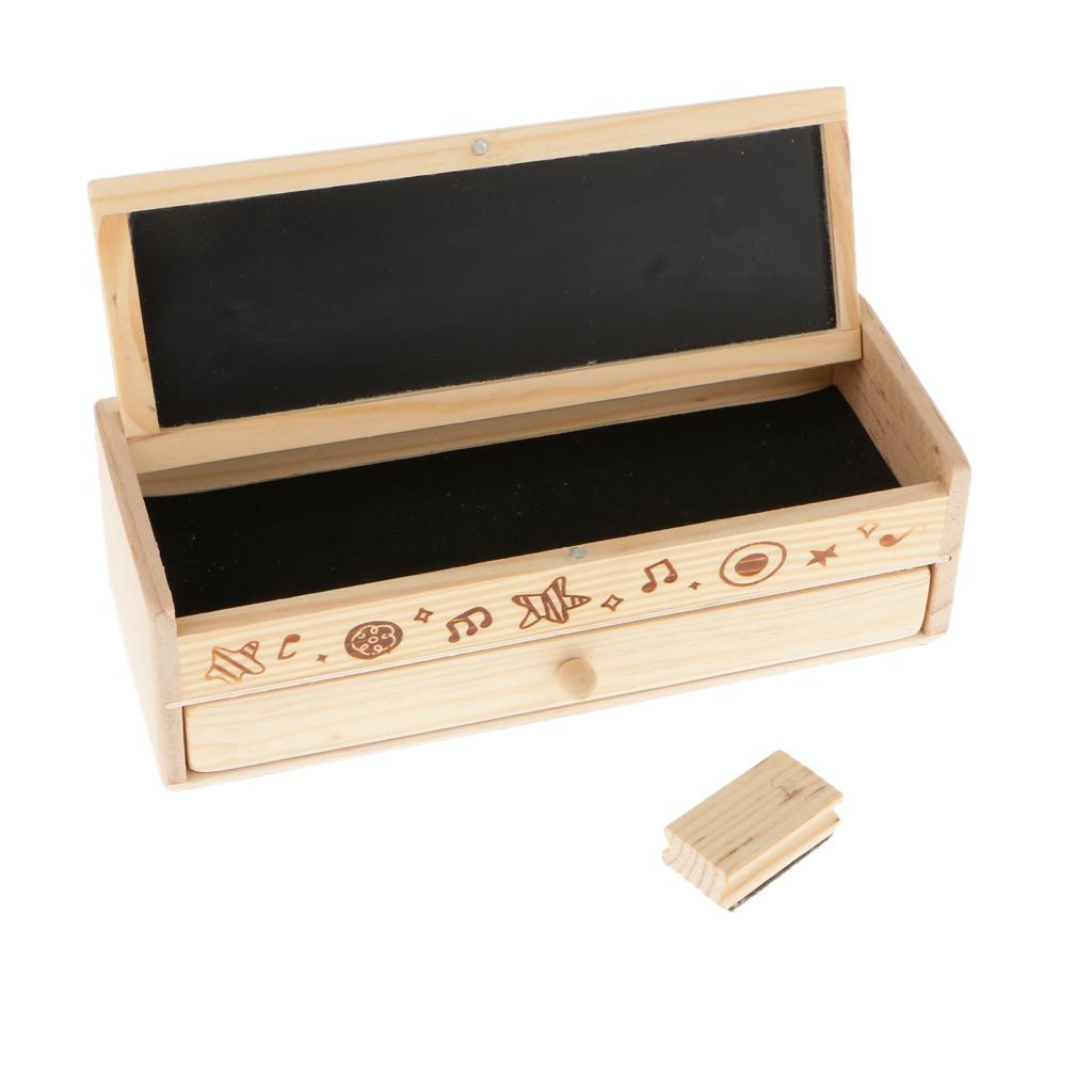 Kids Stationery Multi Storage Organizer Pencil Box w/ Blackboard Drawers