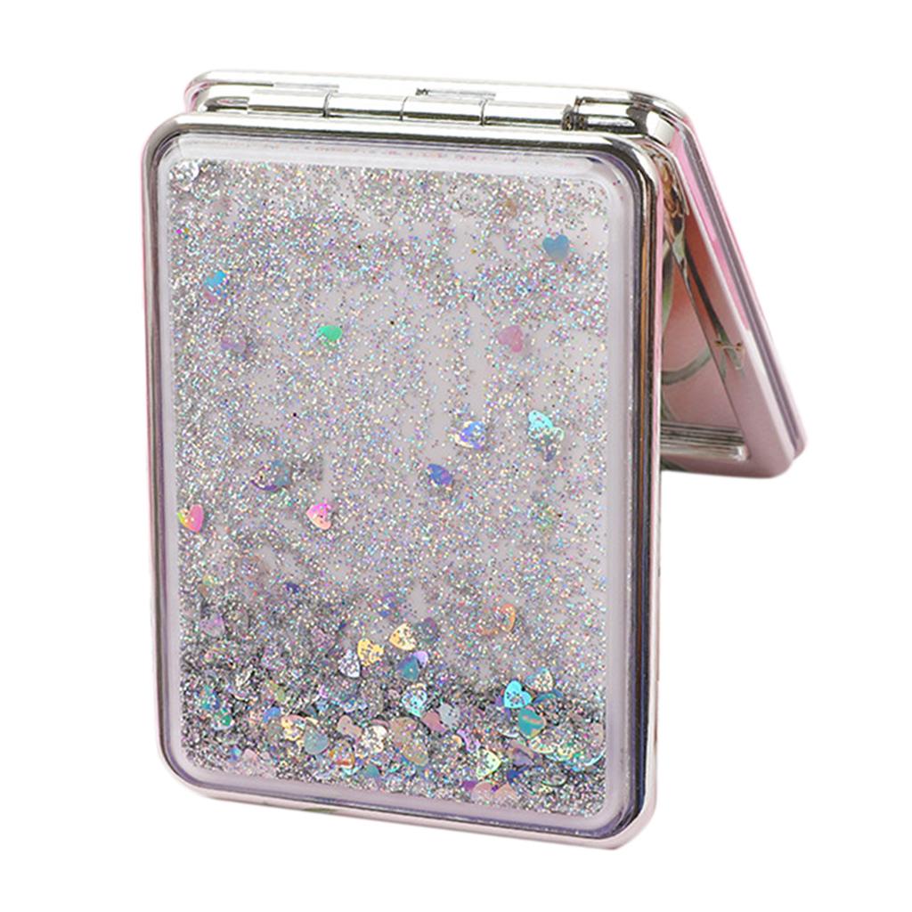 small makeup bag with mirror in flap