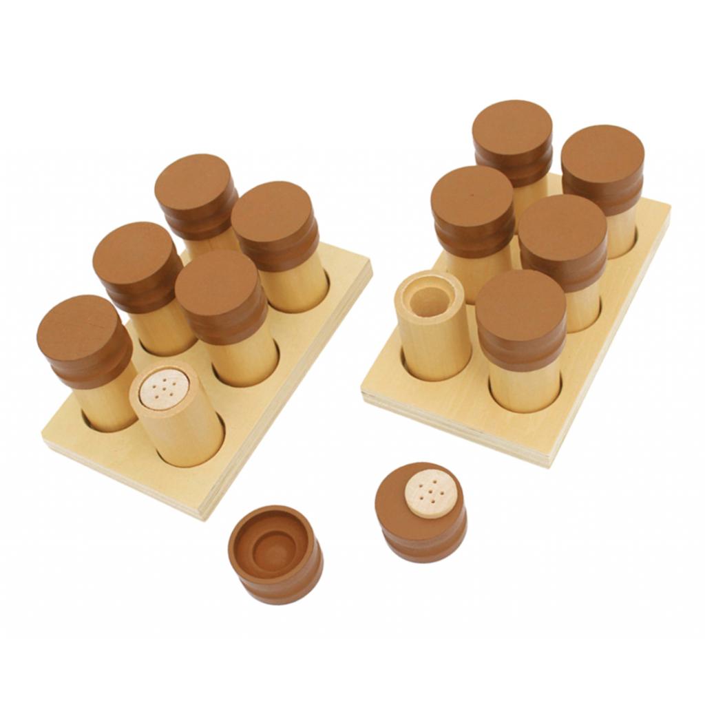 Montessori Educational Toy Wooden Sensory Cylinders for Kids 