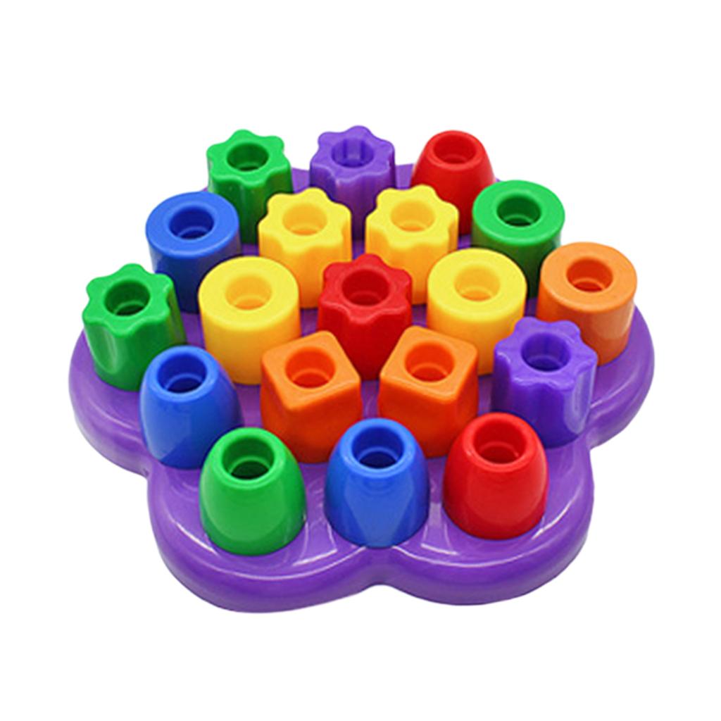 Children Puzzle Educational Toy Tube Shape Stacking Blocks Intelligence Toys