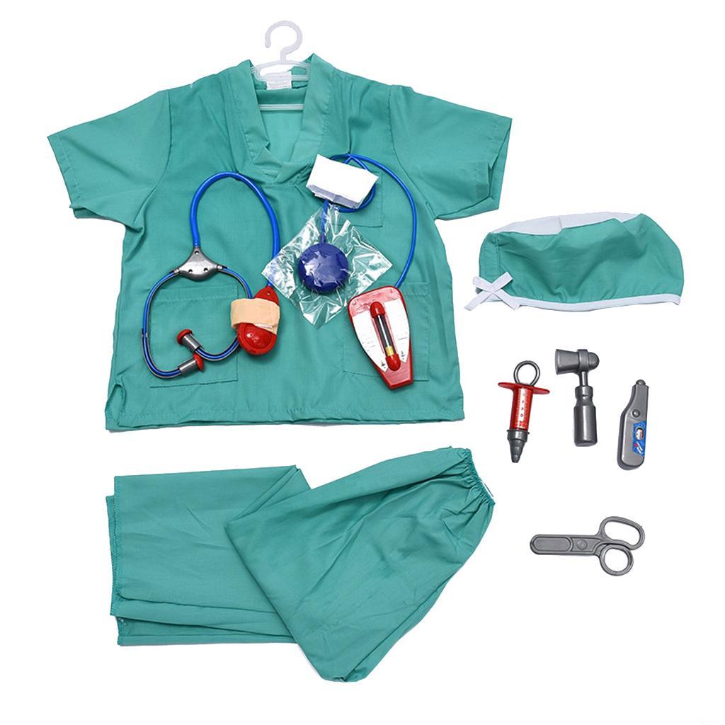 Kids Play Pretend Educational Playing Toy Set Cosplay Surgical Gown