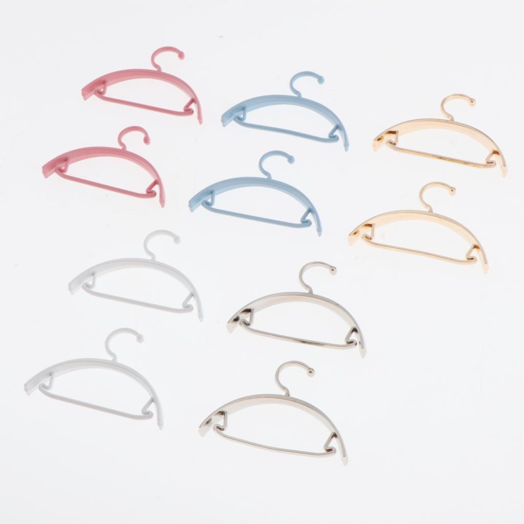 2x10x Metal Dollhouse Clothes Drying Rack Hanger Accessories Role Play Toy