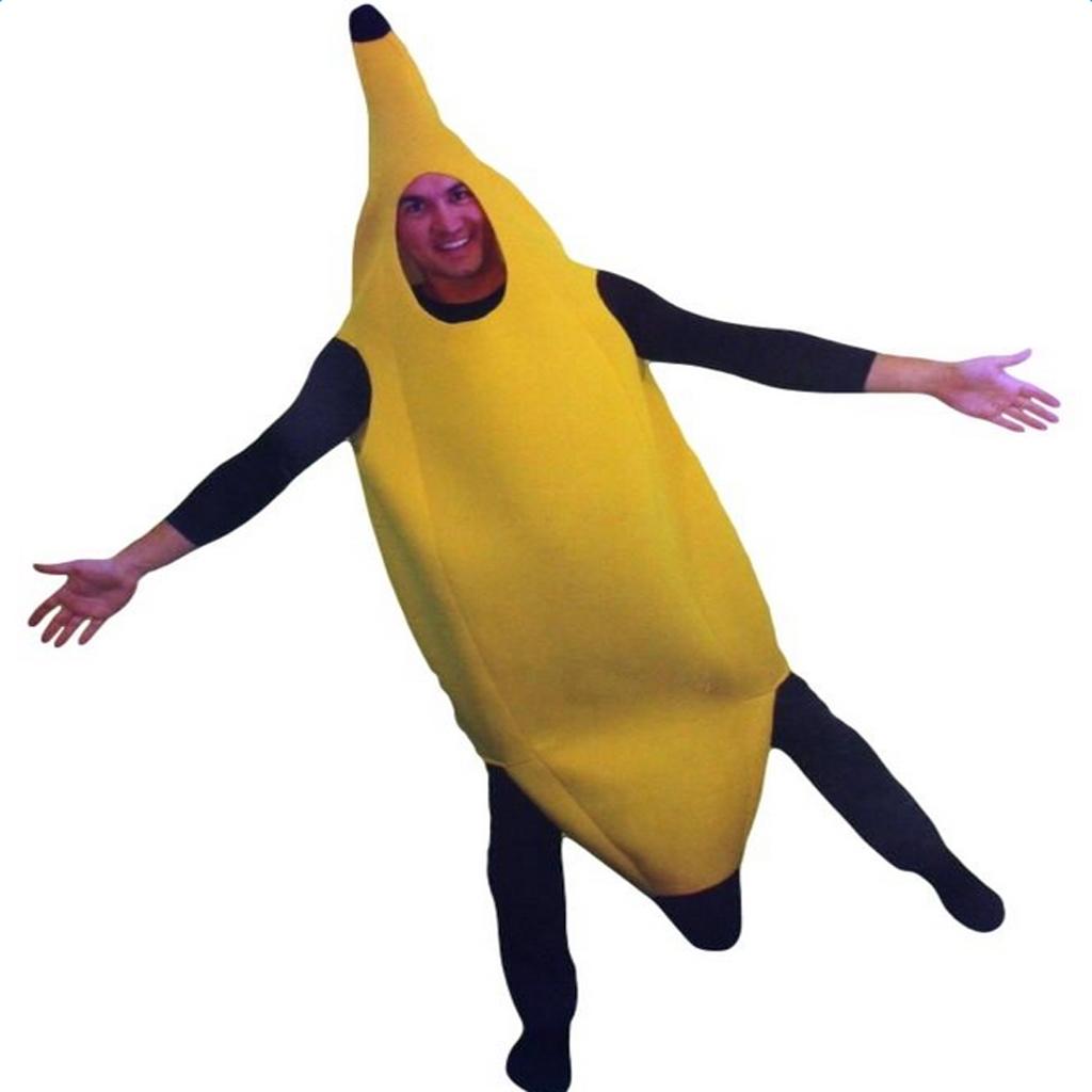 Funny Adult Banana Fancy Dress Costume Outfit Party Festival Cosplay Suit 