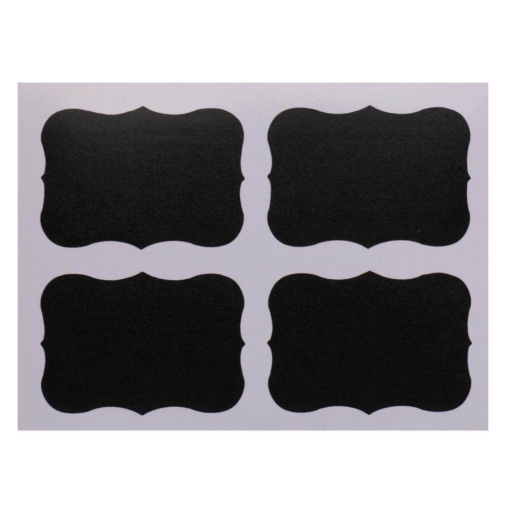 9 Sheets Assorted Chalkboard Stickers Removable Label Cup Jar Jam Sticker