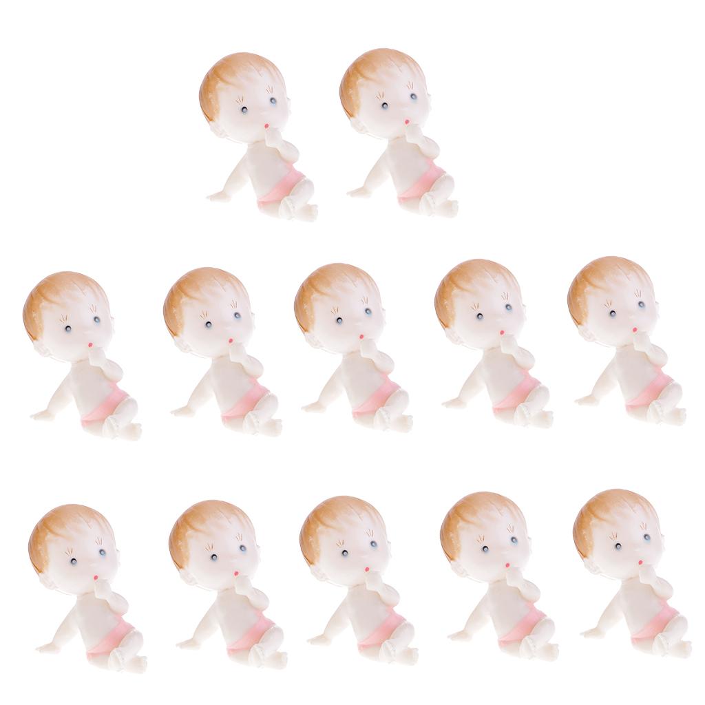 12 X Mini Bebe Figurine Poupee Pour Decoration Fete De Naissance Jouet Ebay