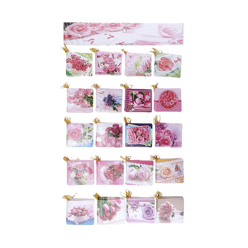 160 Pieces Romantic Rose Message Notes Card Hanging Gift Cards Wedding Favor