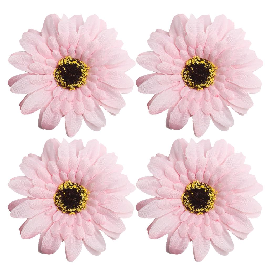 20 Pieces Artificial Gerbera Daisy Flowers Heads for DIY 