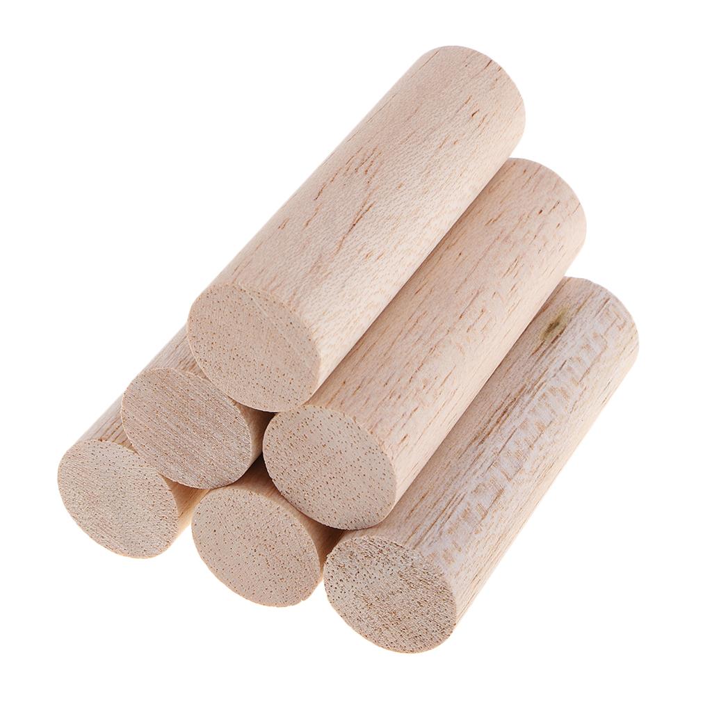 Natural Balsa Wood Unfinished Wooden Craft Round Sticks Dowel Rods Modeling eBay