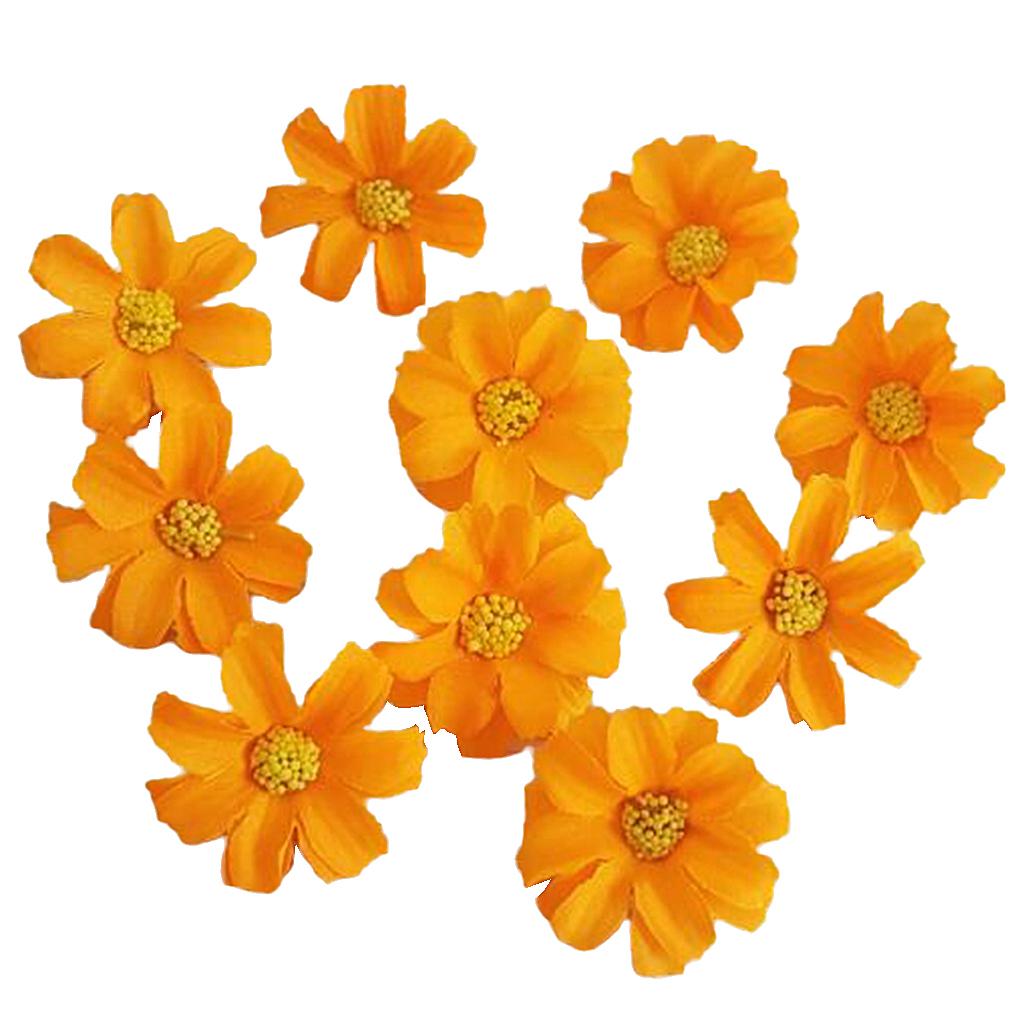 10 Pieces Artificial Flowers Orange