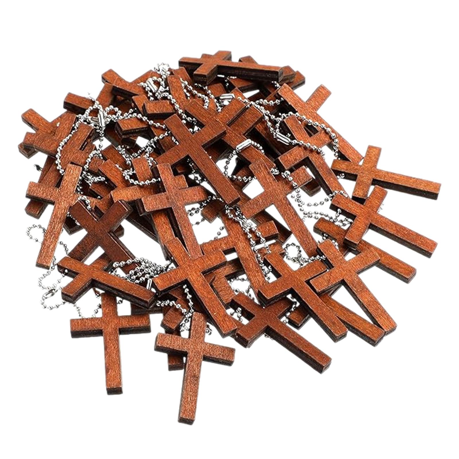 Wood Cross Pendants