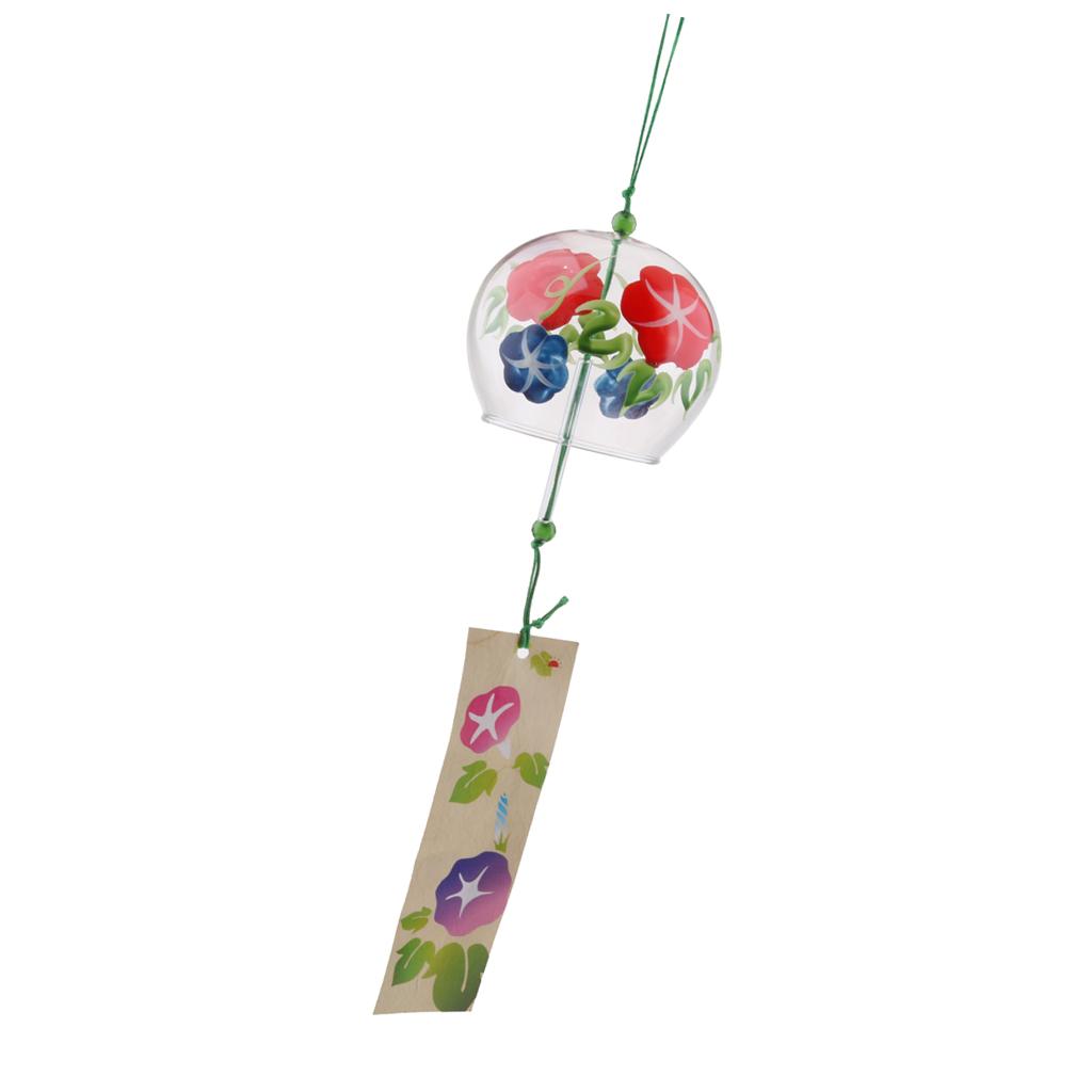 Japanischer Stil Glas Windspiel Windglocke Liebelle Klangspiel Garten Haus Deko 