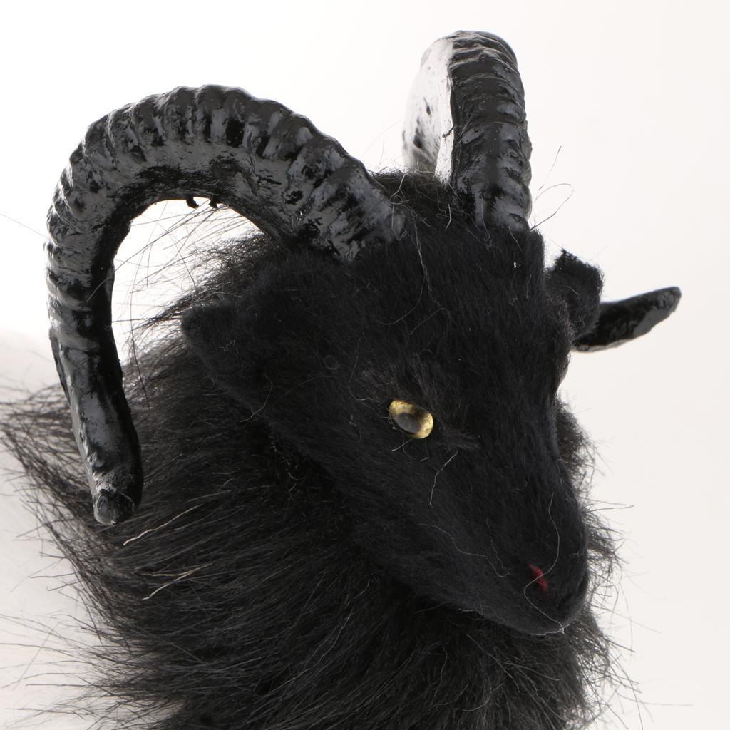 Goat Statue Standing Figurine Garden Decor Ornament 20 cm