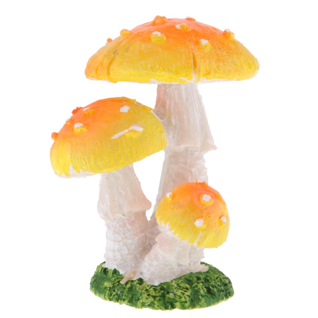 resin mushroom garden decor